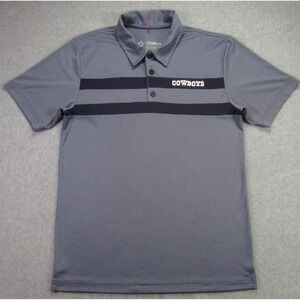 Dallas Cowboys Authentic Polo Shirt Mens S Blue Gray Heather NFL Football